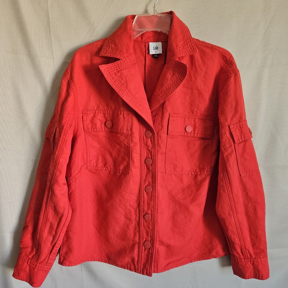 Cabi Detour Jacket Ruby Red Size Medium - image 1